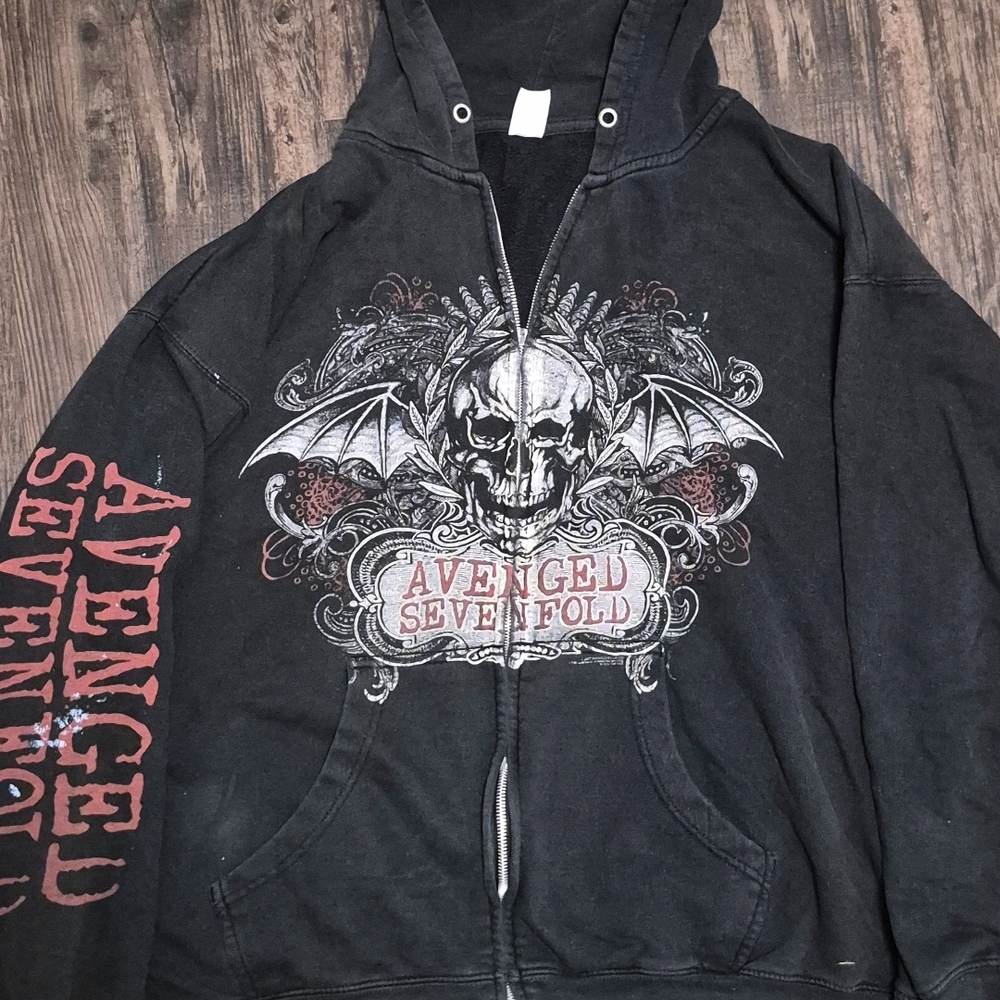 Fruit of the Loom Black Graphic Hoodie Jacket
